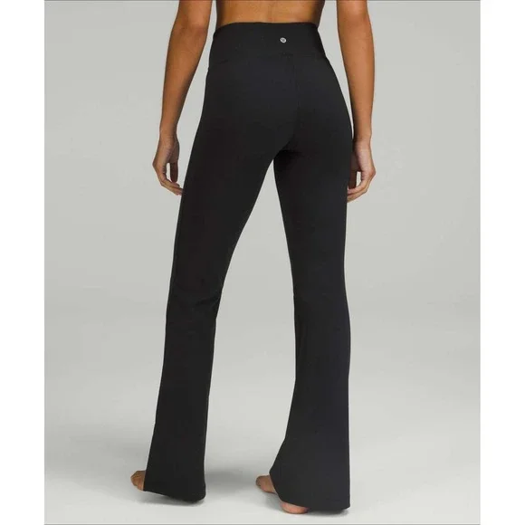 Lululemon Groove Super-High-Rise Split-Hem Flare Pant *Nulu Black size 10 - Picture 2 of 10